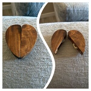 Wooden Heart-Shaped Box